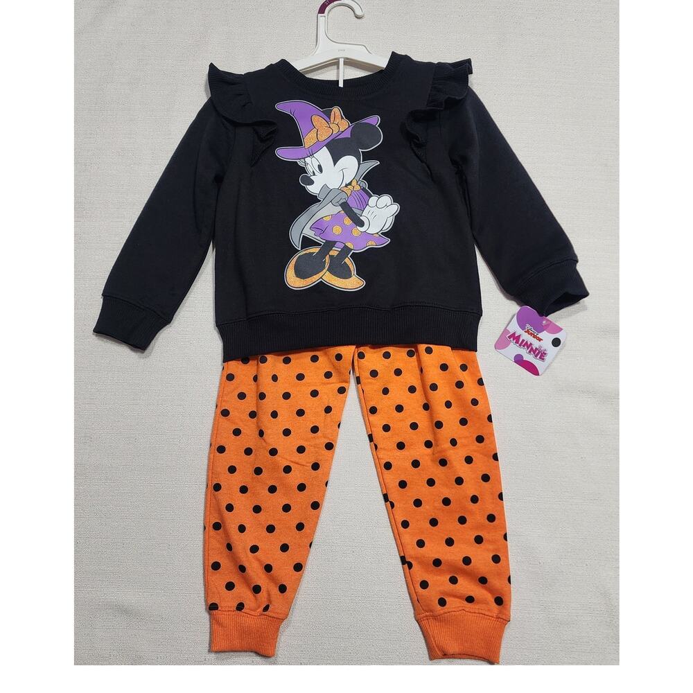Minnie mouse Halloween pajama set toddler size 3T girl